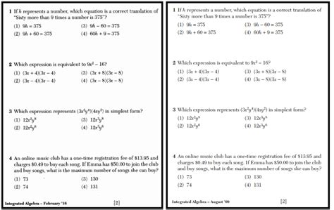 January 2017 algebra 1 regents answers - Algebra 2 General Principal Regents New York State Exam - January 2018, questions 1 - 39 Below are questions from the last document of Regents High School Algebra 2, January 2018 Exam (pdf). (pdf). questions and try them out and then scroll down the page to check